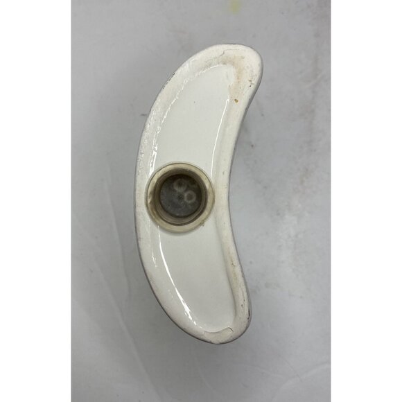 Vtg Ceramic Toothbrush Holder MCM Marble Pattern Gold Trim Hollywood Regency Mod - Picture 7 of 11